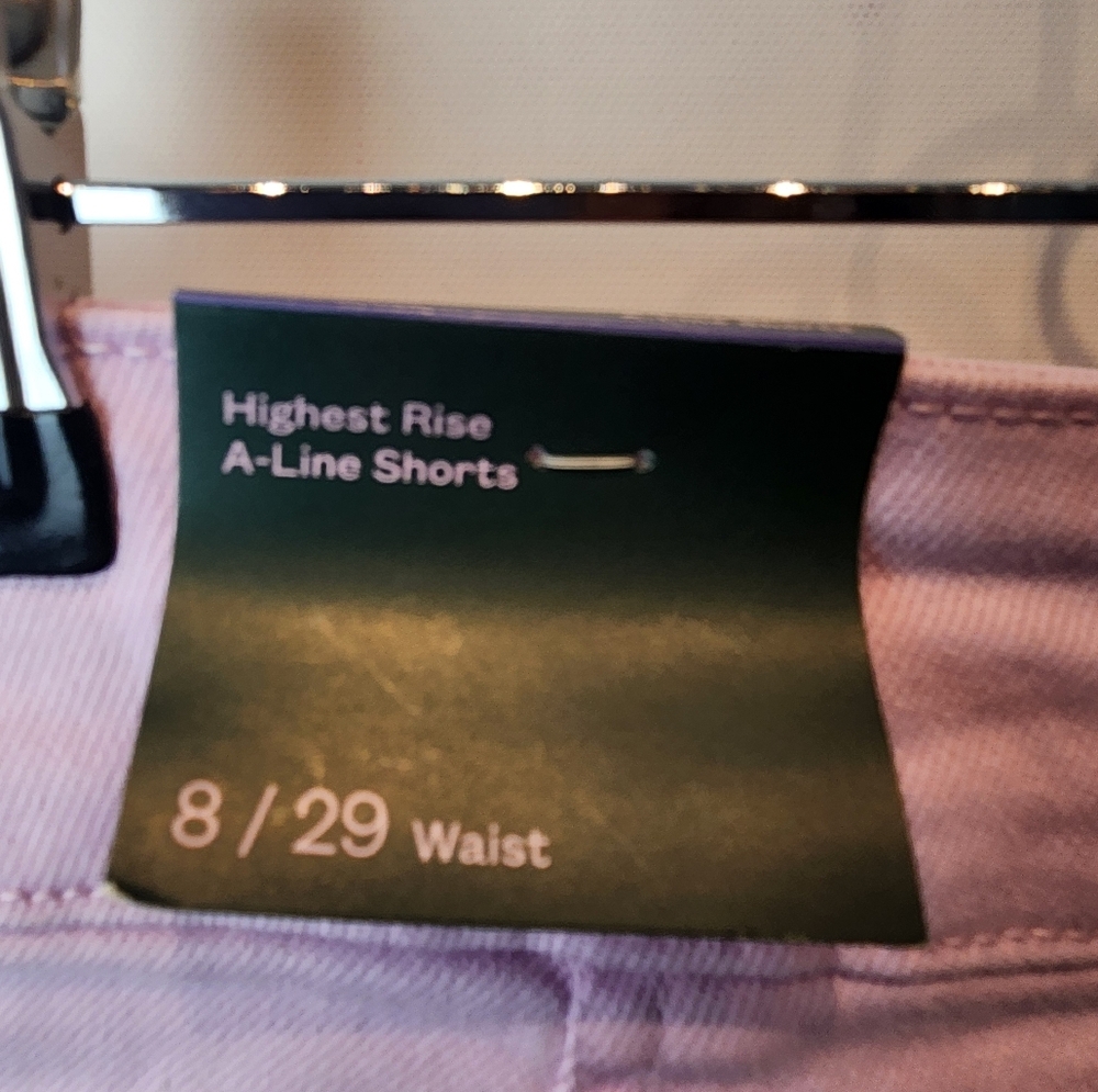 Wild Fable Vintage Style Highest Rise A-Line Shorts Pink Lavender Size 8 - Picture 3 of 8